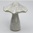 Stoneglazed speckled ceramic mushroom