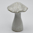 Stoneglazed speckled ceramic mushroom