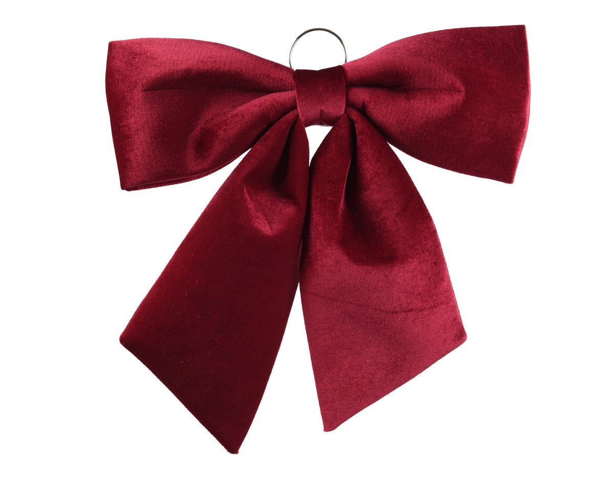 Red velvet Christmas bow, 52cm