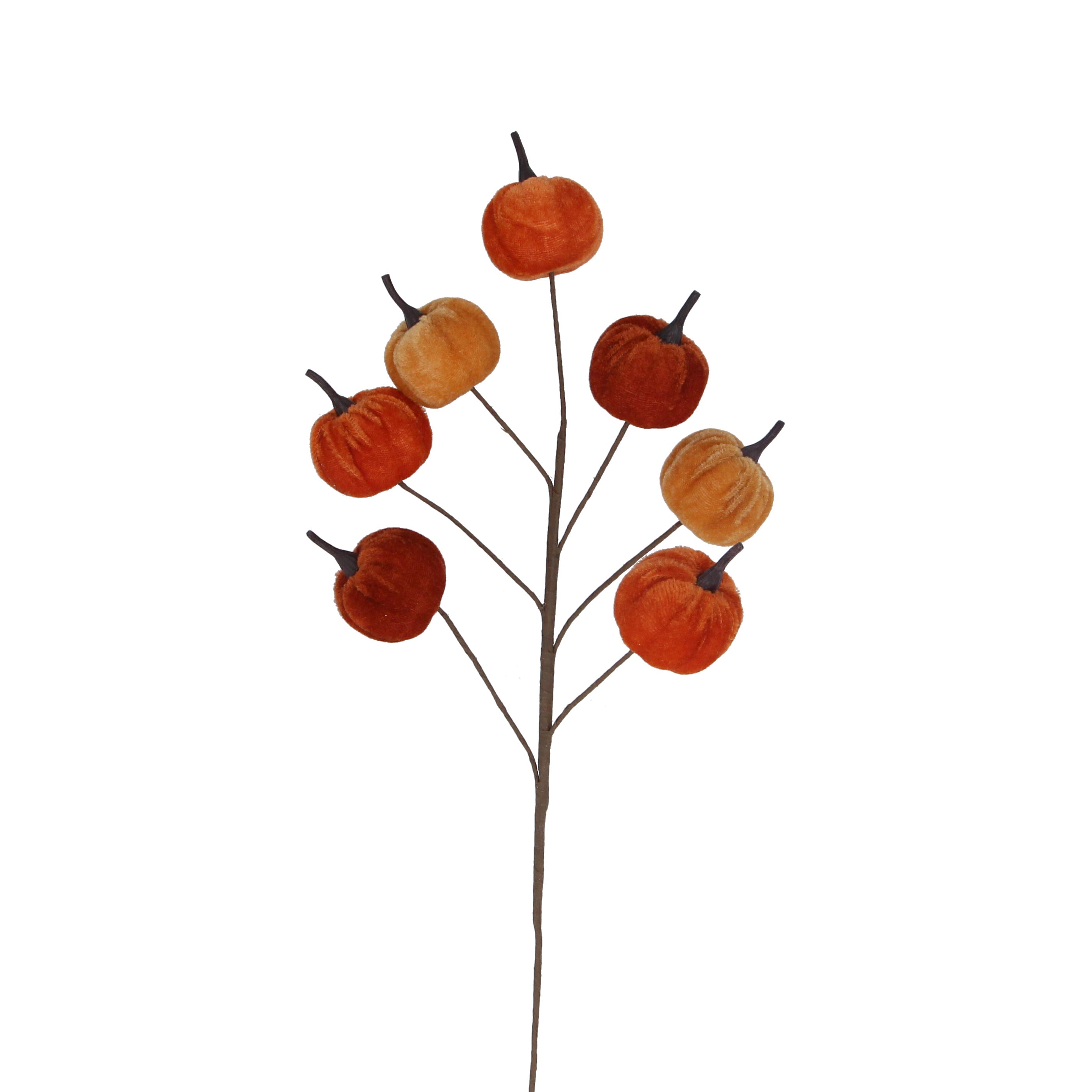 Autumn mix velvet pumpkin spray