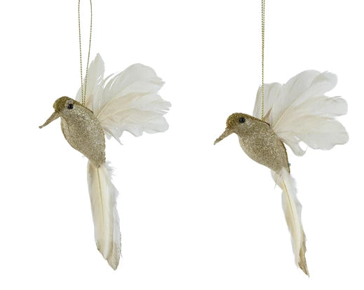 Hummingbird Glitter with Feathers (Pack of 2)