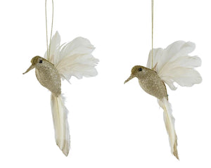 Hummingbird Glitter with Feathers (Pack of 2)