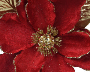 Poinsettia flower clip in 3 colours