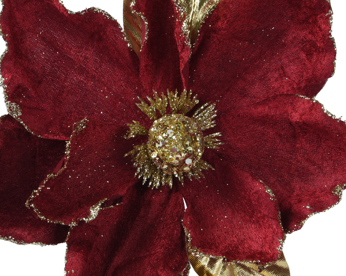 Poinsettia flower clip in 3 colours