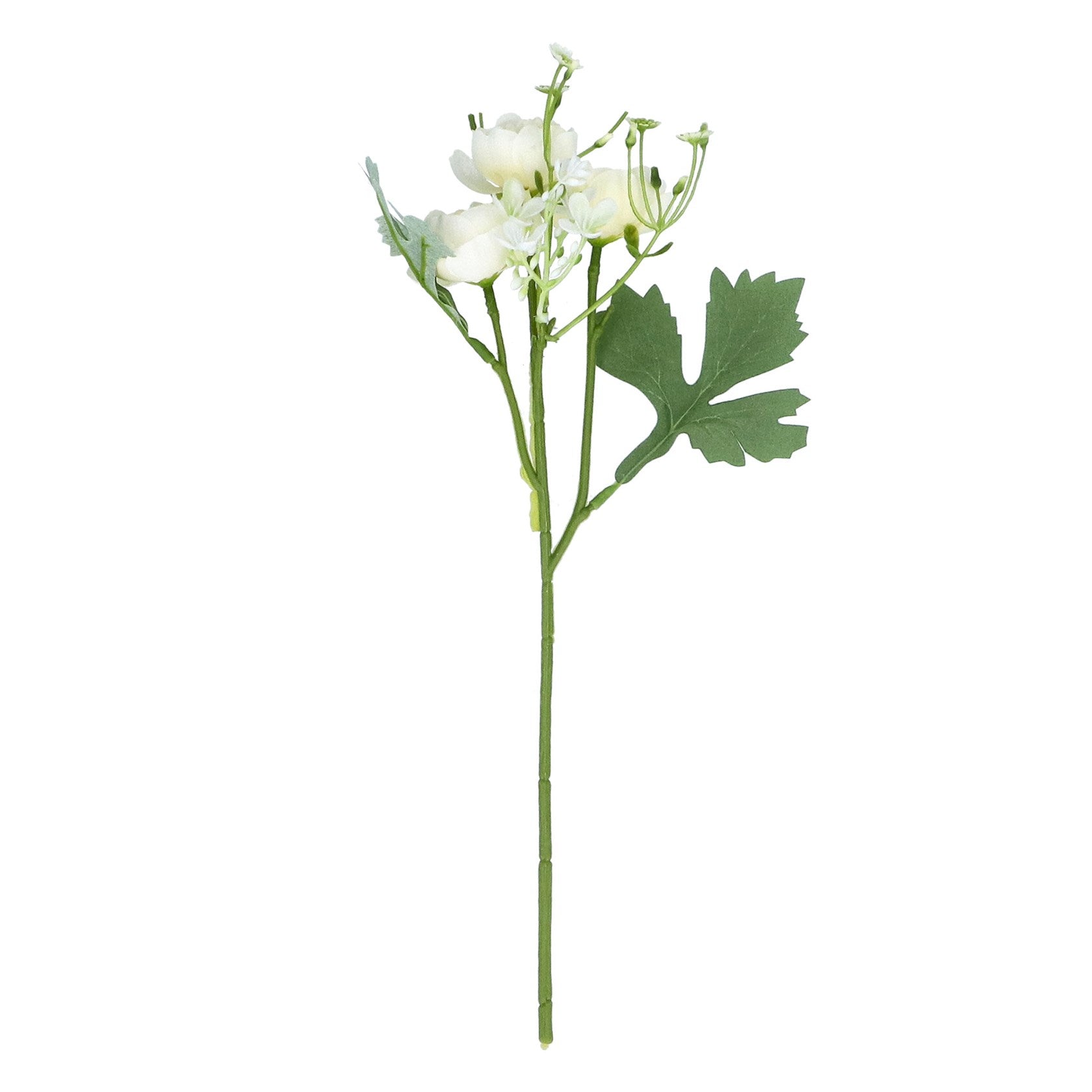 White rose & gypsophila mini pick
