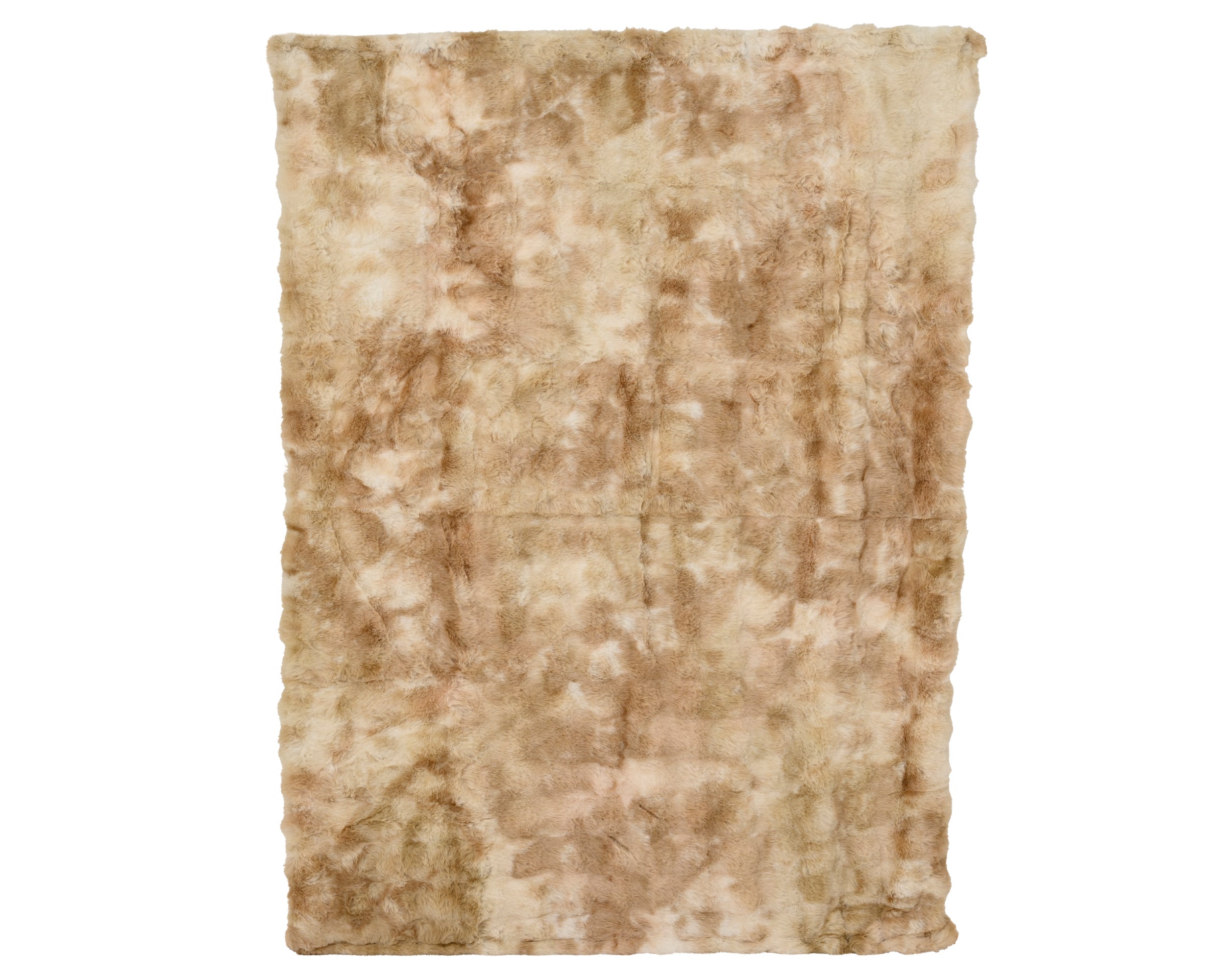 Cream faux fur throw