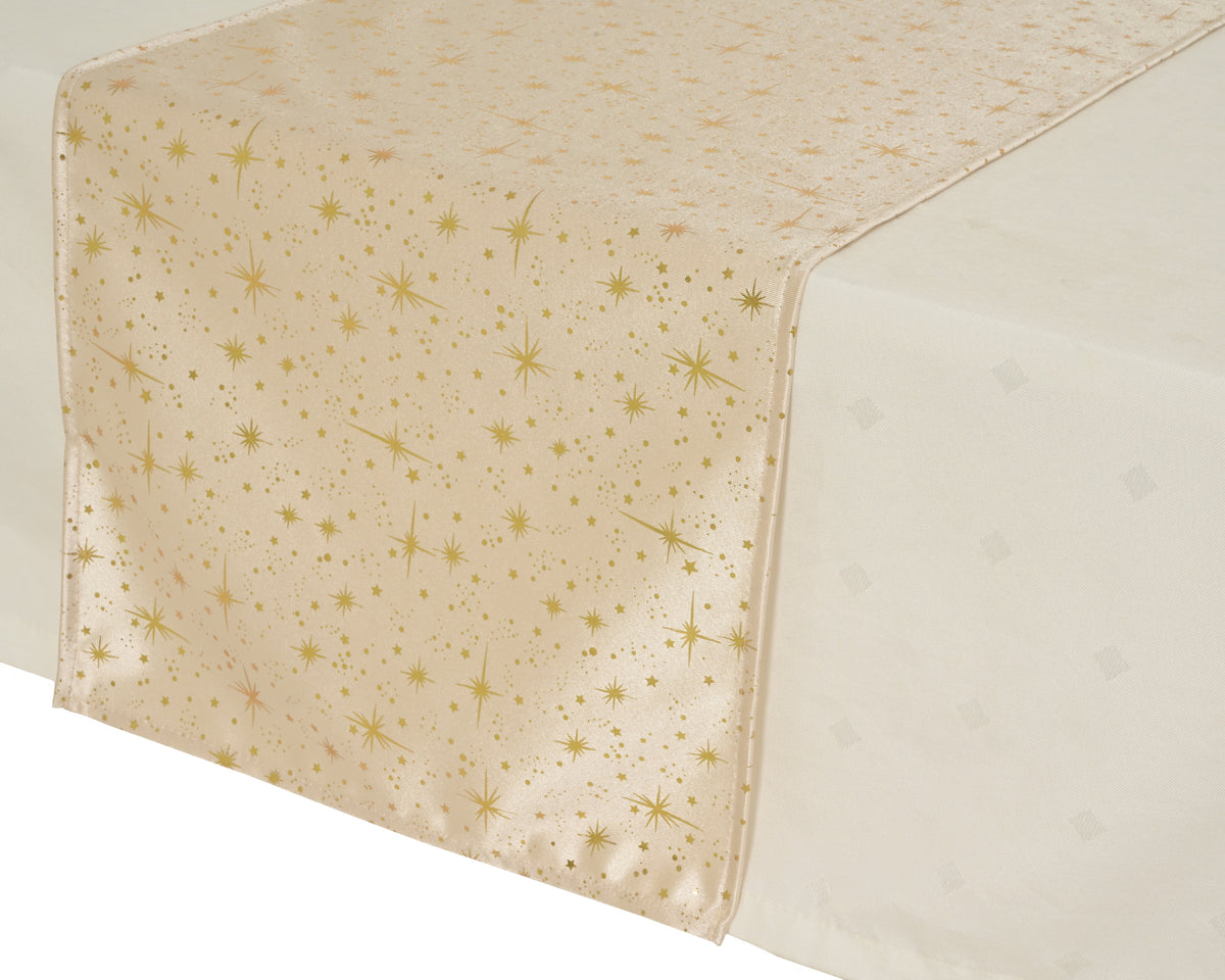 Cream and gold Christmas tablerunners