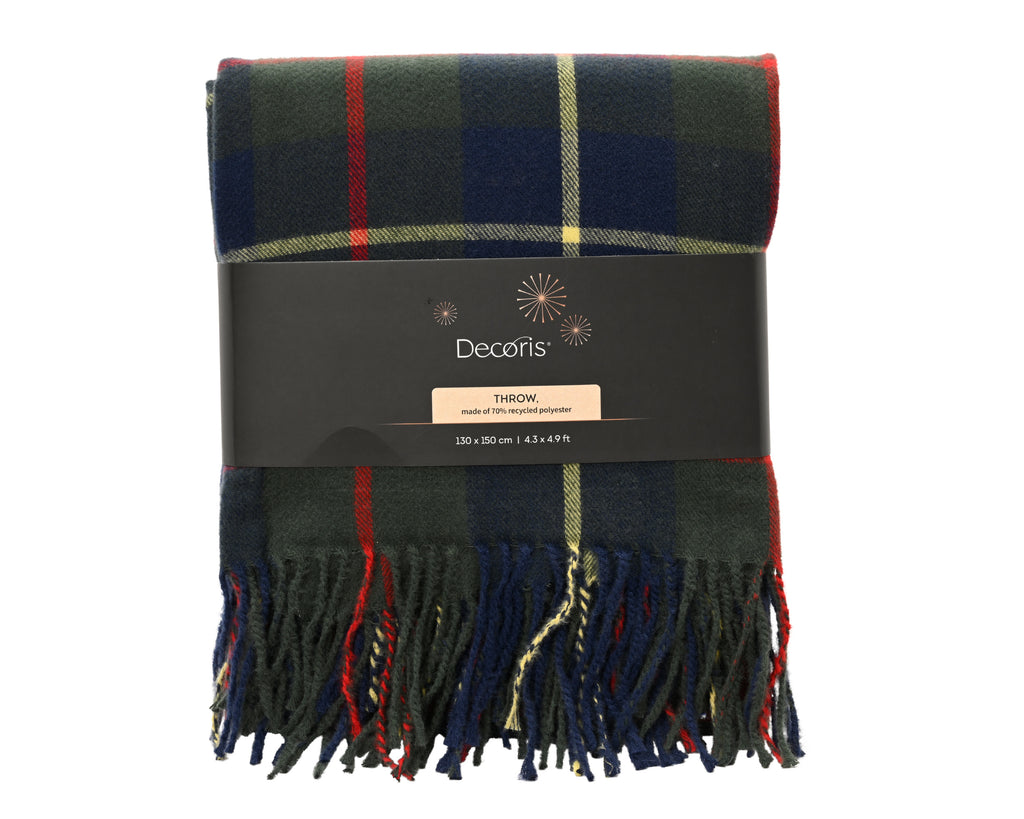Traditional tartan throw