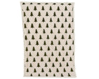 Cosy teddybear style throw with Christmas trees
