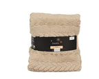 Luxurious cream faux fur throw