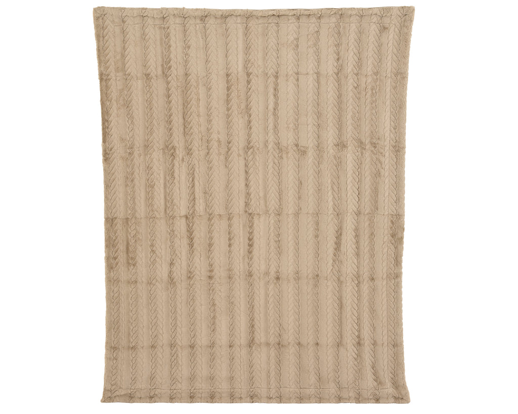 Luxurious cream faux fur throw