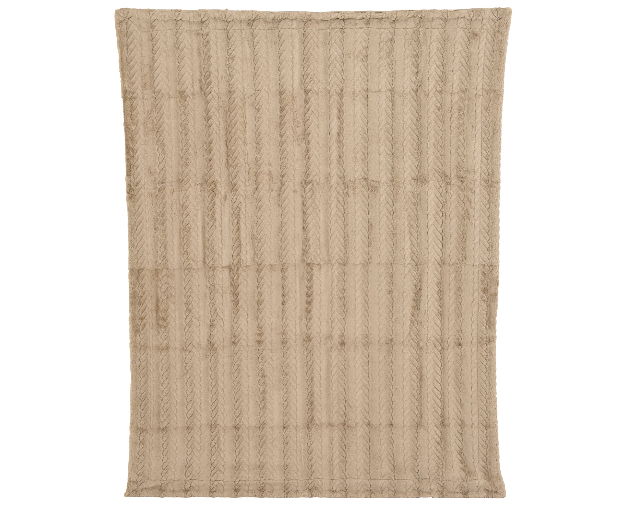 Luxurious cream faux fur throw