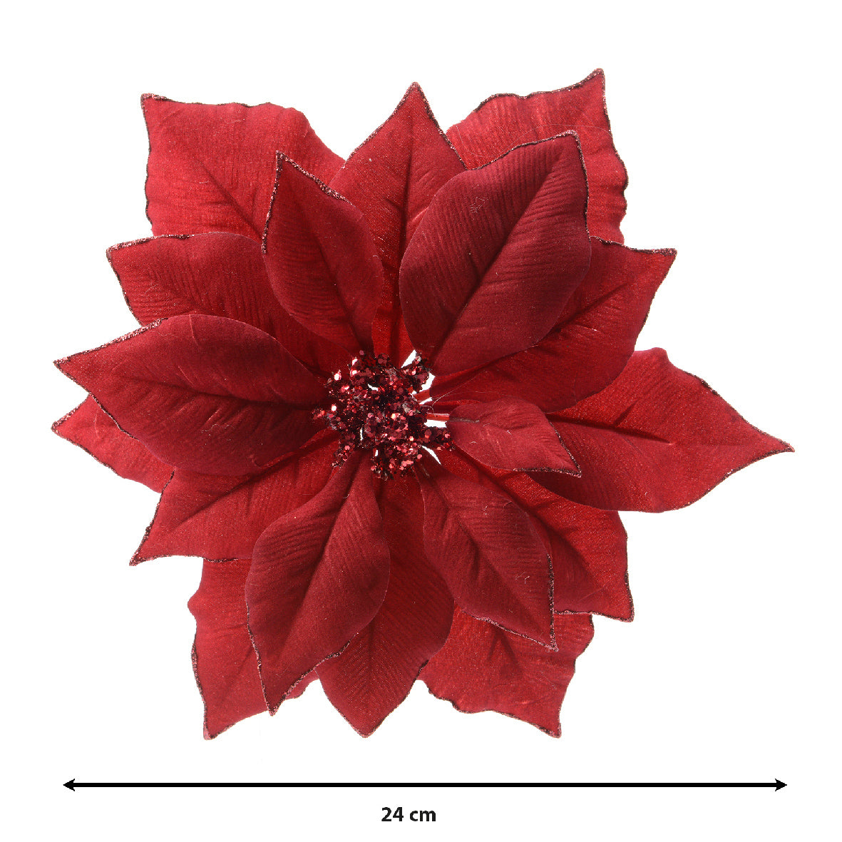 Red poinsettia clip