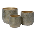 Crackled gold planter