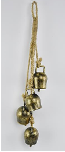 Gold metal small hanging cowbells
