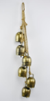 Gold metal hanging cowbells - 6