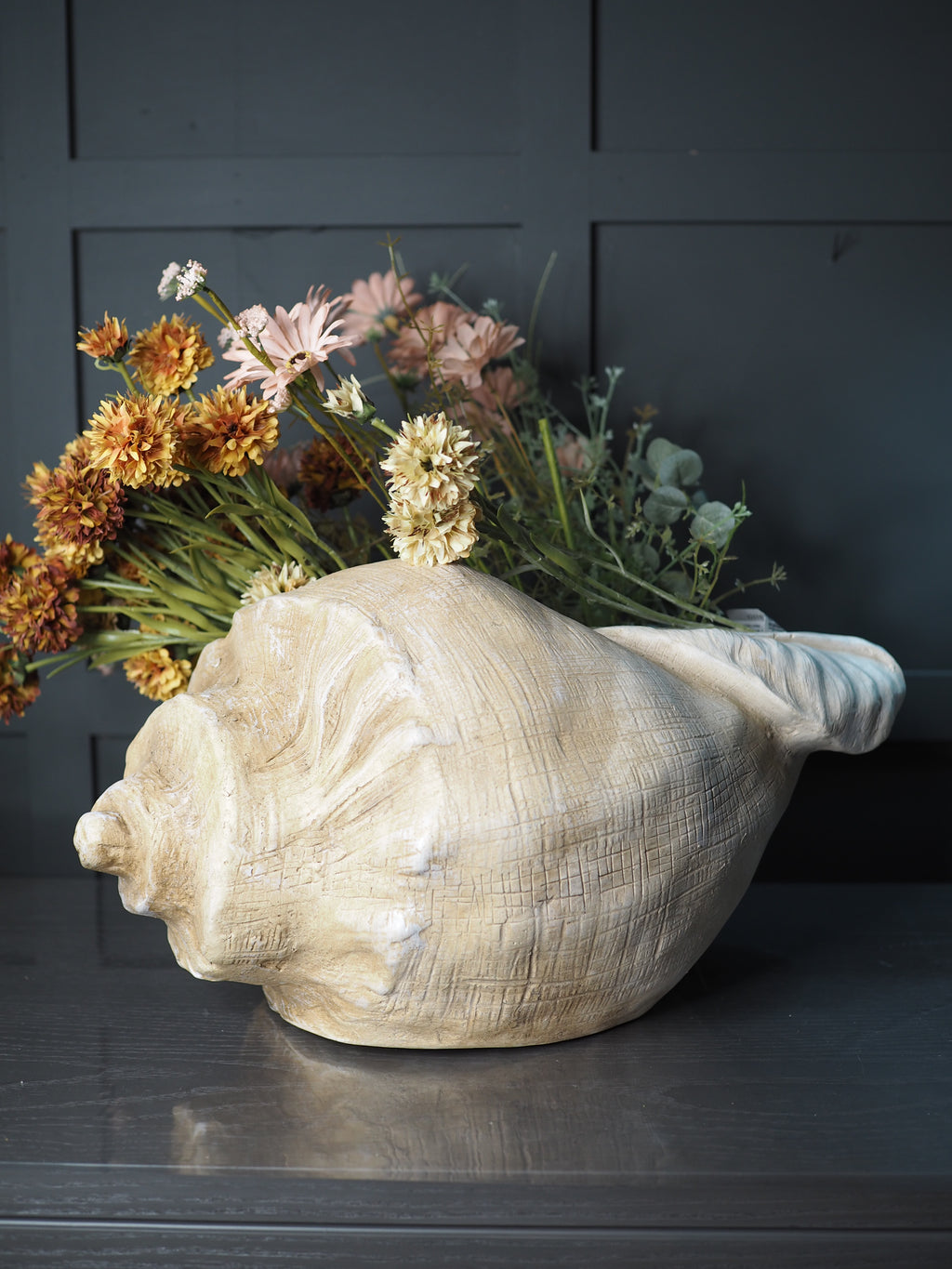 Sea shell shaped planter