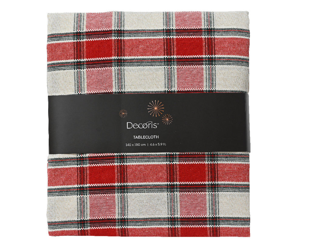 Tartan rectangular tablecloth