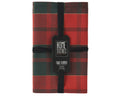 Green and red checked table runner