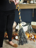 Witch's Halloween broom with LED lights