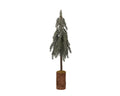 Slim frosted tree with bark base, 60cm