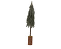Slim frosted tree with bark base, 78cm