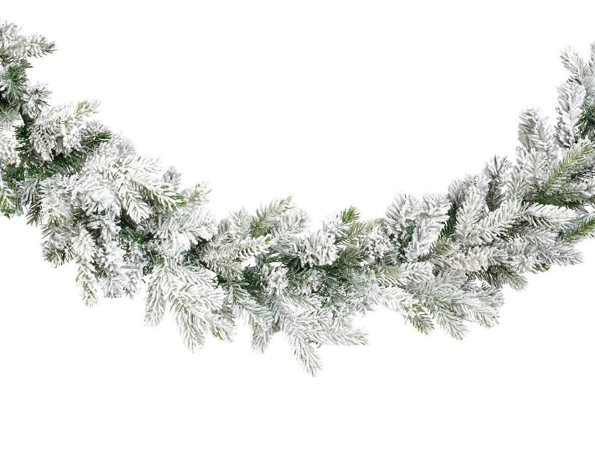 9Ft Snowy Grandis Indoor Garland