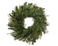 Cypress wreath with pinecones