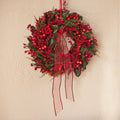 Traditional red berry wreath