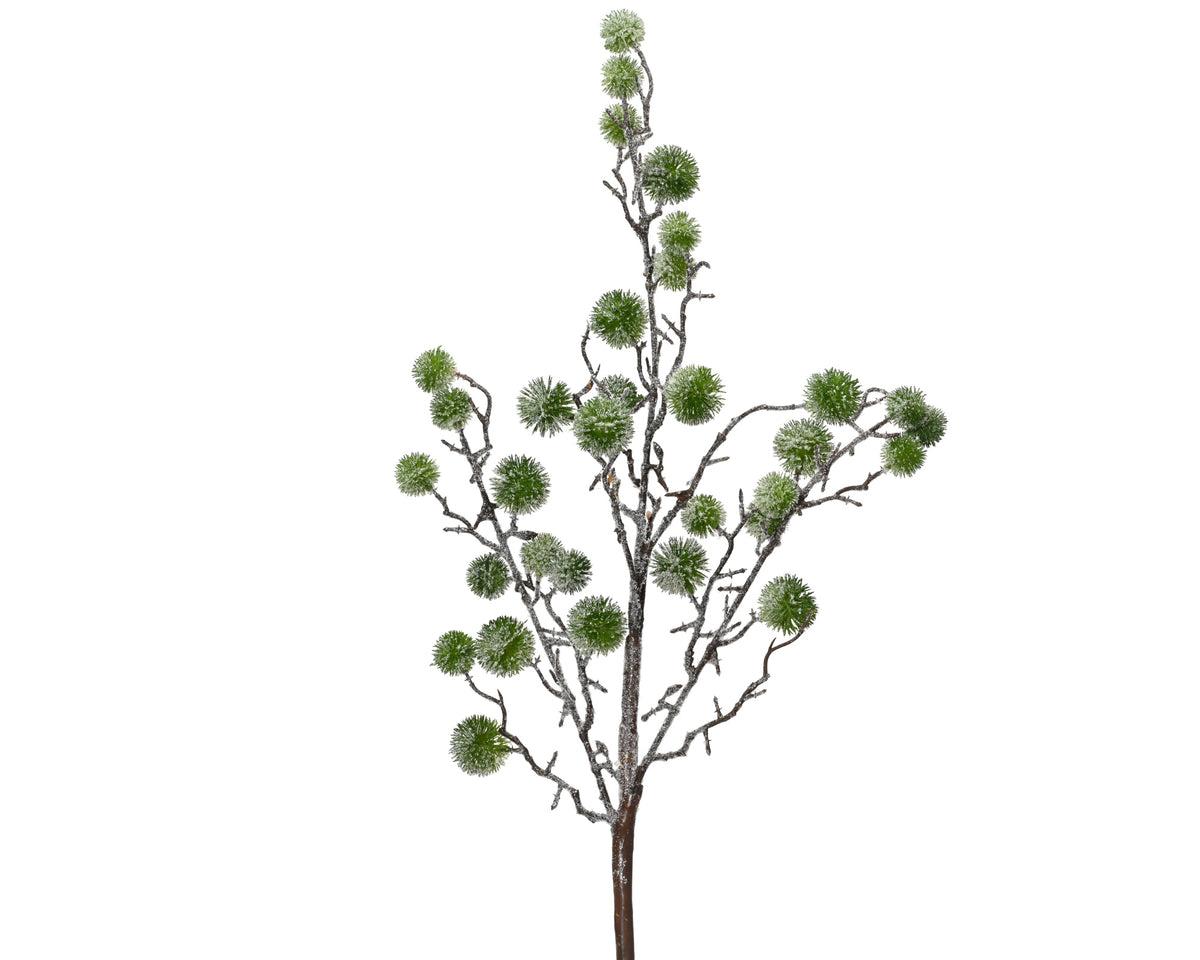 Frosted green snowball style spray, 80cm