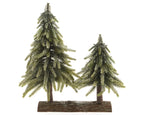 Mini glitter trees on log