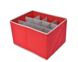 Flat pack bauble storage box