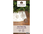 White and gold snowflake tree skirt/ring (up to 8ft)