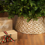 Antique gold small tree skirt/ring (up to 6ft or slim 7ft)