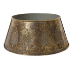 Antique gold small tree skirt/ring with embossed tree (up to 6ft or slim 7ft)