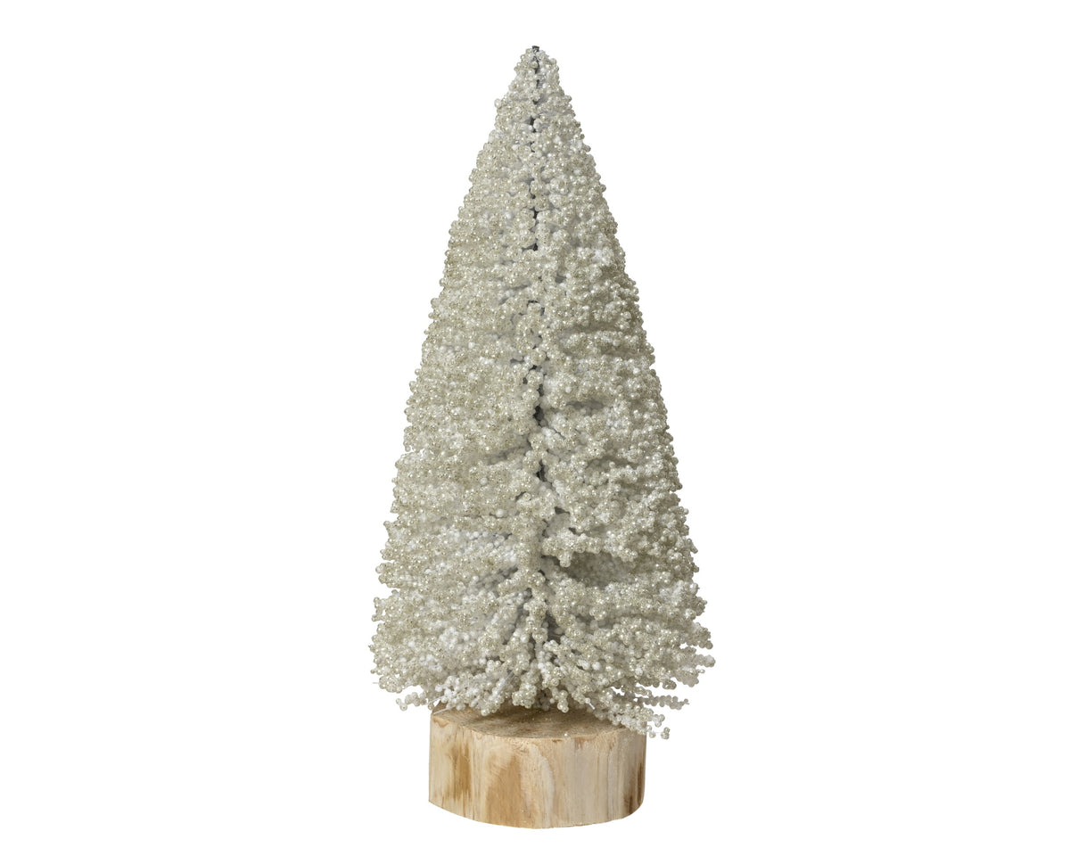 White pearl mini Christmas tree, 32cm
