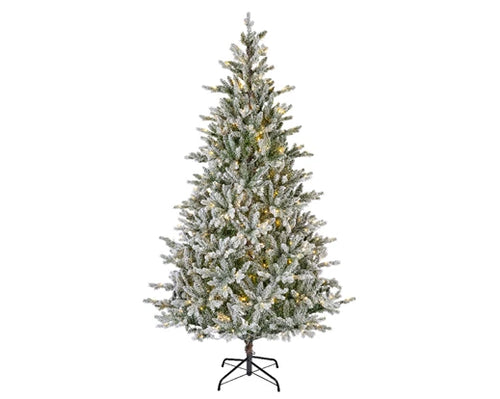 Allison Pine Snowy Pre-Lit 7ft Christmas Tree