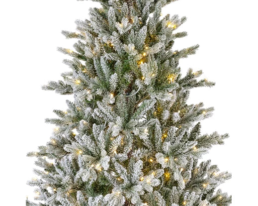 Allison Pine Snowy Pre-Lit 7ft Christmas Tree