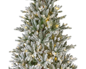 Allison Pine Snowy Pre-Lit 7ft Christmas Tree