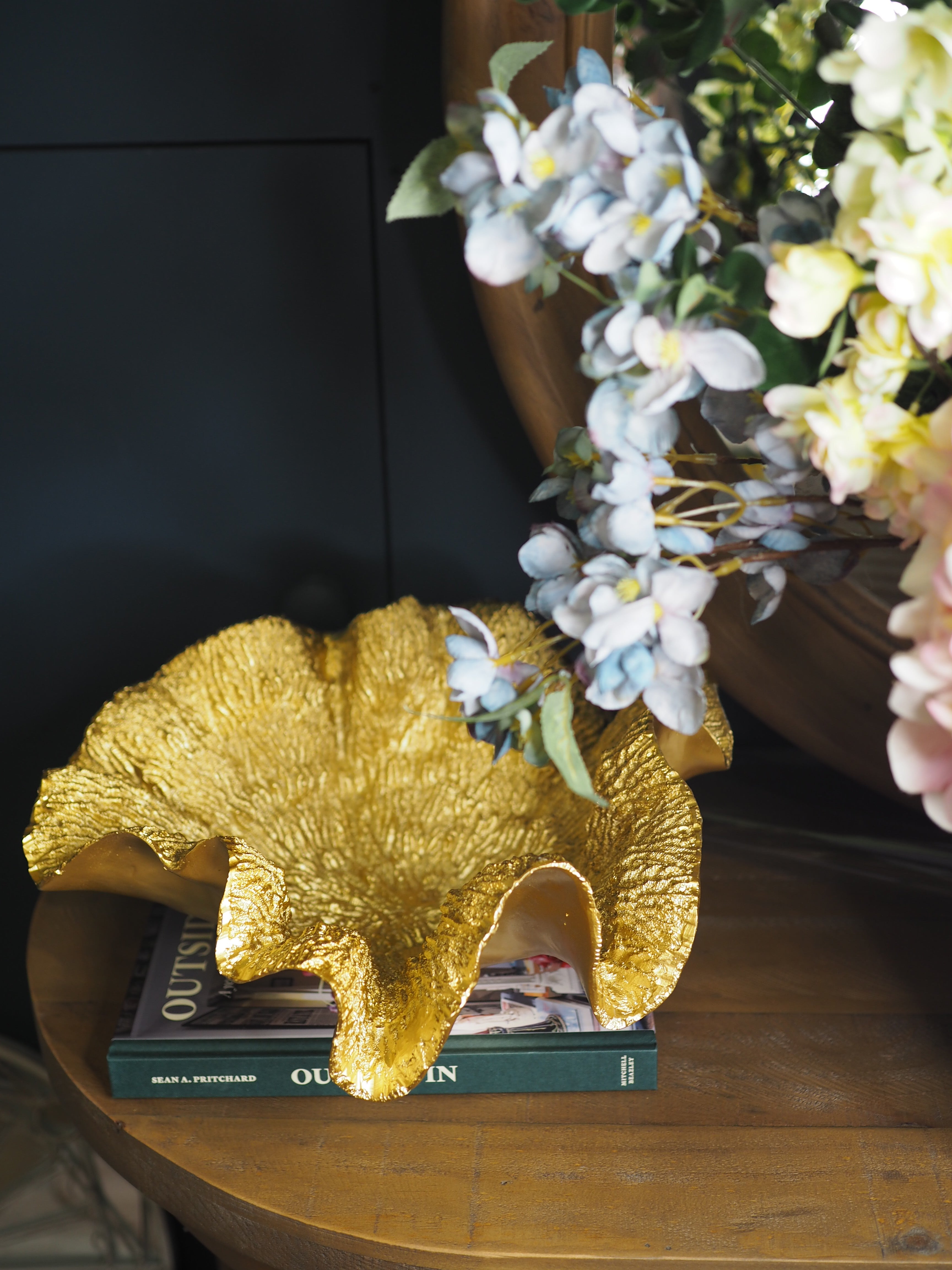Luxurious antique gold coral ornament