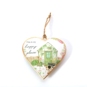 Cottage garden hanging heart