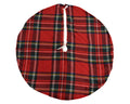 Christmas red tartan tree skirt