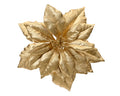 Clip On Gold Poinsettia with Sequin Centre