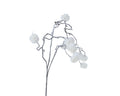 White Flocked Cotton Ball Stem