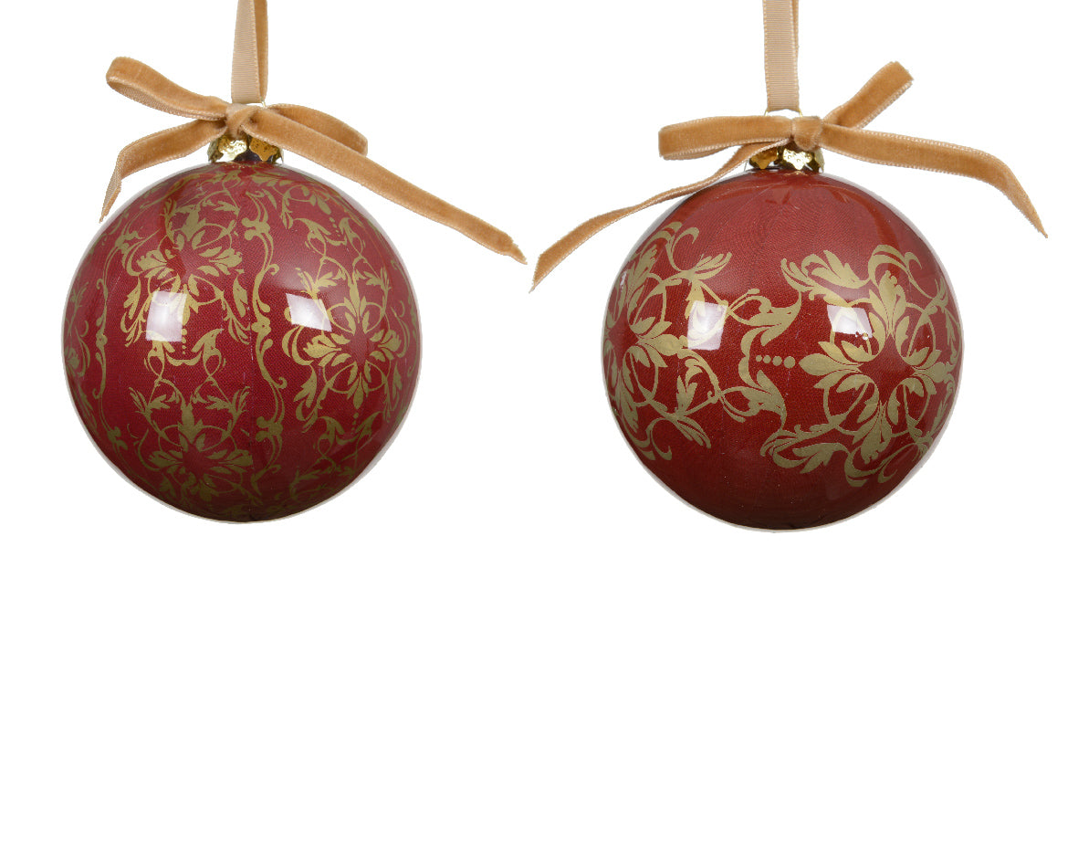 Red and Gold Swirl Foam Bauble