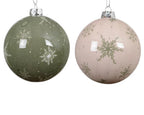 Snowflake Baubles Green / Cream