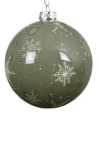 Snowflake Baubles Green / Cream
