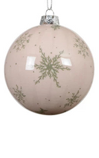 Snowflake Baubles Green / Cream