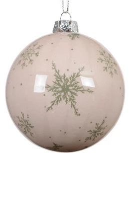 Snowflake Baubles Green / Cream