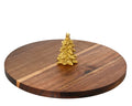 Circular chopping board with gold tree